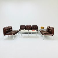 Mid Century Original Vintage Girsberger Eurochair Design Seating Group , Switzerland 1980S von MidAgeVintageDE2
