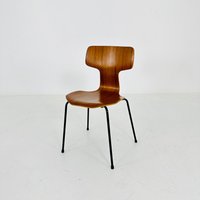 Modell 3103 Hammer Teak Chair By Arne Jacobsen For Fritz Hansen, Denmark , 1969 von MidAgeVintageDE2