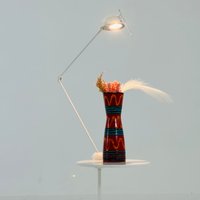 Postmodern Side Table With Lamp By Edward Geluk For Arco, 1980S von MidAgeVintageDE2