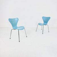 Set Of 2 Model 3107 Butterfly Chais By Arne Jacobsen For Fritz Hansen, Denmark von MidAgeVintageDE2