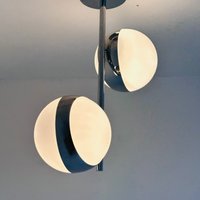 Vintage Gino Sarfatti Style Space Age 2 Glass Ceiling Lamp, 1970S Italy von MidAgeVintageDE2