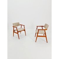 1 Of 2 Mid Century Danish Teak & Leather Arm Chair By Svend Age Eriksen For Glostrup From The 60S 1 Of 2 Mid Century Danish Teak & Leather Arm Chair By Svend Age Eriksen For Glostrup From The 60S von MidAgeVintageDE