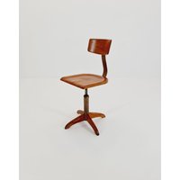 Bauhaus Swivel Office Chair in Solid Wood By Ama Elastik Modell 364 , 1930S Bauhaus Swivel Office Chair in Solid Wood By Ama Elastik Modell 364 , 1930S von MidAgeVintageDE