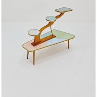 Big 1950S German Plant Stand, Colorful Vintage Mid-Century Minimalist Indoor Stand Side Table Retro Flower Table Big 1950S German Plant Stand, Colorful Vintage Mid-Century Minimalist Indoor Stand Side Table Retro Flower Table von MidAgeVintageDE