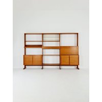 Danish Teak Room Divider Modular Vintage Library Bookcase Shelf-System By L Chr Larsen & Søn, 1960S Danish Teak Room Divider Modular Vintage Library Bookcase Shelf-System By L Chr Larsen & Søn, 1960S von MidAgeVintageDE