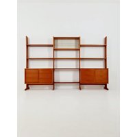 Danish Teak Room Divider Modular Vintage Library Bookcase Shelf-System By L Chr Larsen & Søn, 1960S Danish Teak Room Divider Modular Vintage Library Bookcase Shelf-System By L Chr Larsen & Søn, 1960S von MidAgeVintageDE