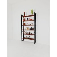 Free Standing Teak Vintage Library Book Shelf-System Wall Ectonia By Jussi Peippo For Asko, 1960S von MidAgeVintageDE