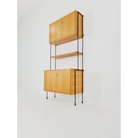 Mid Century Ash Wall Shelving Unit By Hilker For Omnia, Germany, 1960S Mid Century Ash Wall Shelving Unit By Hilker For Omnia, Germany, 1960S von MidAgeVintageDE