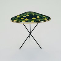 Mid-Century Atomic Expo Tripod Table By Erdal, 1960S - Resopal Top With Floral Pattern | Vintage Design Mid-Century Atomic Expo Tripod Table By Erdal, 1960S - Resopal Top With Floral Pattern | Vintage Design von MidAgeVintageDE
