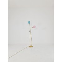 Mid Century Brass German Arc Floor Lamp With Flex Arms, 1960S Mid Century Brass German Arc Floor Lamp With Flex Arms, 1960S von MidAgeVintageDE