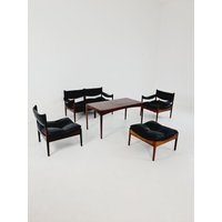 Mid-Century Danish Group Set With Stool By Kristian Vedel "Modus" For Willadsen Møbelfabrik, 1960S von MidAgeVintageDE