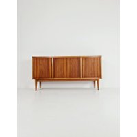 Mid Century Modern German Solid Walnut Sideboard 1960S von MidAgeVintageDE