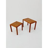 Midcentury Danish Solid Teak Nesting Tables/ Side Tables By Salling Stolefabriik Möbler, 1960S Midcentury Danish Solid Teak Nesting Tables/ Side Tables By Salling Stolefabriik Möbler, 1960S von MidAgeVintageDE
