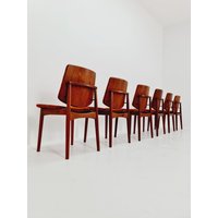 Midcentury Teak Dining Chairs By Arne Hovmand Olsen 1960S, Set Of 6 Midcentury Teak Dining Chairs By Arne Hovmand Olsen 1960S, Set Of 6 von MidAgeVintageDE