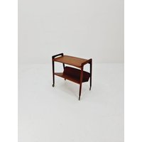 Midcentury Teak Vintage Side Table/ Bedside Night Stand With News Paper Shelf Straight From The Sixties By Opal Midcentury Teak Vintage Side Table/ Bedside Night Stand With News Paper Shelf Straight From The Sixties By Opal von MidAgeVintageDE