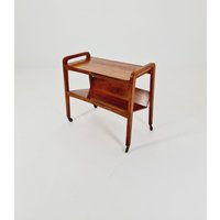 Midcentury Walnut Vintage Big Side Table/ Bedside Night Stand With News Paper Shelf Straight From The Sixties By Opal Midcentury Walnut Vintage Big Side Table/ Bedside Night Stand With News Paper Shelf Straight From The Sixties By Opal von MidAgeVintageDE