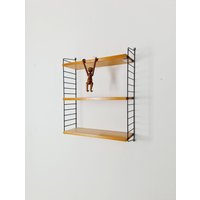 Original Mcm Ash Shelving System - Consists Of Black Lacquered Metal Ladders, From String Stockholm 1960S Original Mcm Ash Shelving System - Consists Of Black Lacquered Metal Ladders, From String Stockholm 1960S von MidAgeVintageDE