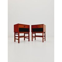 Rare Danish Midcentury Teak Nightstands/Bedside Tables, 1960S von MidAgeVintageDE