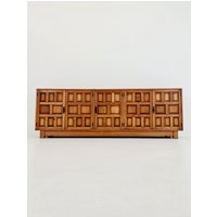 Rare Mid Century Spanish Solid Oak Brutalist Sideboard , 1960S von MidAgeVintageDE
