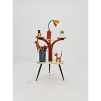 Super Rare Vintage German Plant Stand Minimalist Indoor Plant Side Flower Table With Lamp 1960S Super Rare Vintage German Plant Stand Minimalist Indoor Plant Side Flower Table With Lamp 1960S von MidAgeVintageDE