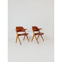 Swedish Midcentury Beech & Leather Armchair Triva By Bengt Ruda For Nordiska Kompaniet, 1960S, Set Of 2 Swedish Midcentury Beech & Leather Armchair Triva By Bengt Ruda For Nordiska Kompaniet, 1960S, Set Of 2 von MidAgeVintageDE