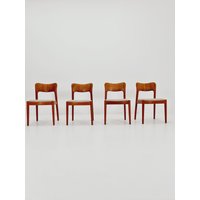 Vintage Danish Solid Teak Dining Chair By Niels Koefoed For Hornslet , 1960S, Set Of 4 Vintage Danish Solid Teak Dining Chair By Niels Koefoed For Hornslet , 1960S, Set Of 4 von MidAgeVintageDE