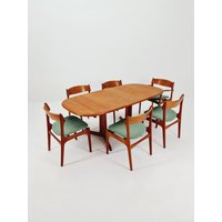 Vintage Danish Teak Oval Dining Table By Gudme Möbelfabrik A/S , 1960S Vintage Danish Teak Oval Dining Table By Gudme Möbelfabrik A/S , 1960S von MidAgeVintageDE