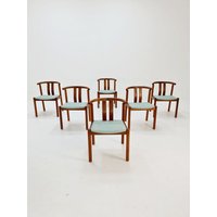 Vintage Mid Century Teak Dining Chairs B Hans J.frydendal For Boltinge, 1960S, Set Of 6 von MidAgeVintageDE