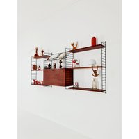 Wall-Mounted Original Swedish String Shelf-System, Drawers, Bookcase Teak By Nils & Kajsa Strinning, 1960S Wall-Mounted Original Swedish String Shelf-System, Drawers, Bookcase Teak By Nils & Kajsa Strinning, 1960S von MidAgeVintageDE