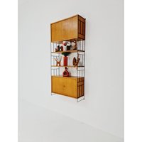 string Shelf-System, Bookcase With 2 Cabinet Teak By Whb Germany, 1950S von MidAgeVintageDE