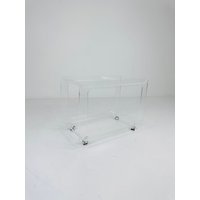 Italian Acrylic Lcp Transparent Trolley Space Age 1980S von MidAgeVintageDE2