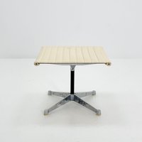 Mid Century Charles & Ray Eames Ea 125 Aluminium Leather Ottoman By Herman Miller, Usa, 1980S Mid Century Charles & Ray Eames Ea 125 Aluminium Leather Ottoman By Herman Miller, Usa, 1980S von MidAgeVintageDE2