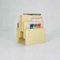 Mid Century Magazine Rack By Kartell Italy Off White Designed Giotto Stoppino Model 4675 1980S von MidAgeVintageDE2