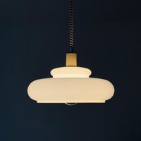Mid Century Modern Spaceage Adjustable Pendant Light - White Plexiglass Shade , Ceiling Lamp Germany 1970S Mid Century Modern Spaceage Adjustable Pendant Light - White Plexiglass Shade , Ceiling Lamp Germany 1970S von MidAgeVintageDE2