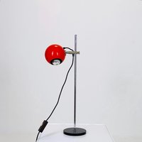 Mid Century Orange Desk Lamp Task Table Space Age Adjustable Eye Ball Bedside Light Holland 1970S von MidAgeVintageDE2