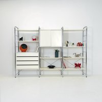 Minimalist White Standing Modular Shelving System "Niklas" By Rutger Andersson For Ikea Sweden 1980S von MidAgeVintageDE2