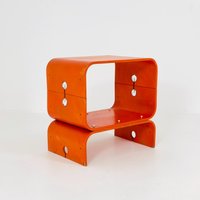 Rare Mid-Century Modern Orange Bentwood Bar Table - Germany 1980S Iconic Space Age Design Rare Mid-Century Modern Orange Bentwood Bar Table - Germany 1980S Iconic Space Age Design von MidAgeVintageDE2