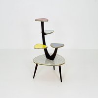 Rare Original Mid-Century German Plant Stand - 1960S Retro Flower Table Germany von MidAgeVintageDE2