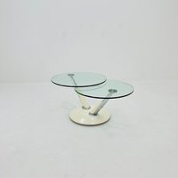 Space Age Glass Coffee Table With Double Swivel Top, 1980S von MidAgeVintageDE2