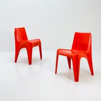 Space Age Set Of 4 Dining Chairs Bofinger Ba1171 Chair By Helmut Bätzner, 1970 von MidAgeVintageDE2