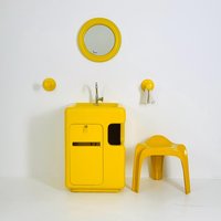 Space Age Yellow Fiberglass Sink | Mid Century Modern Bathroom Unit 1980S Germany Space Age Yellow Fiberglass Sink | Mid Century Modern Bathroom Unit 1980S Germany von MidAgeVintageDE2