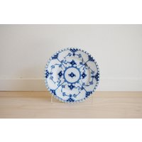 Royal Copenhagen Blau Gerippte Vollspitze Brot Und Butter Platte Made in Denmark, 615/1088 von MidCentury55