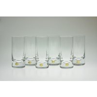 Moser Set, Glas, Moser, Becher, Glasbecher, Bechergläser, Becherglas, Kunstglas, Vintage Gläser von MidCenturyEU