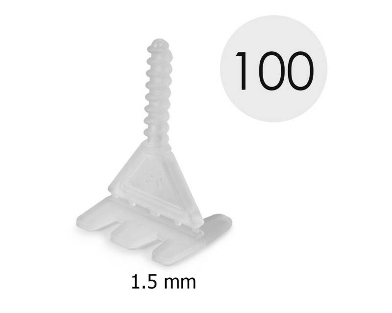 MidGard Fliesenkreuz Nivelliersystem Fliesen-Verlegehilfe Nivellierset Nivellier Laschen (100-St) 100 x Laschen 1,50 mm von MidGard