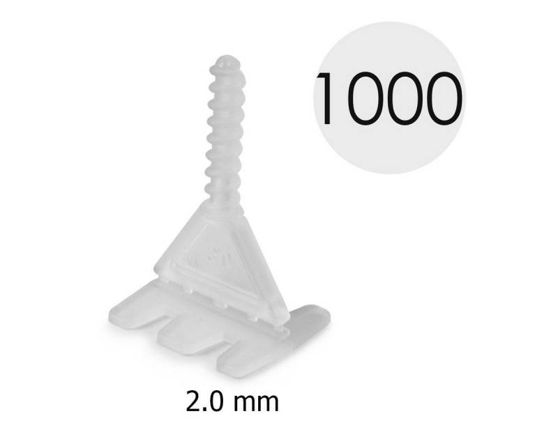 MidGard Fliesenkreuz Nivelliersystem Fliesen-Verlegehilfe Nivellierset Nivellier Laschen (1000-St) für Wand- und Bodenfliesen für Fugenbreiten 2 mm von MidGard