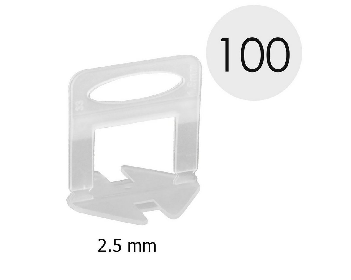 MidGard Fliesenkreuz Nivelliersystem Fliesen-Verlegehilfe Zuglaschen Nivellier Laschen (100-St) von MidGard