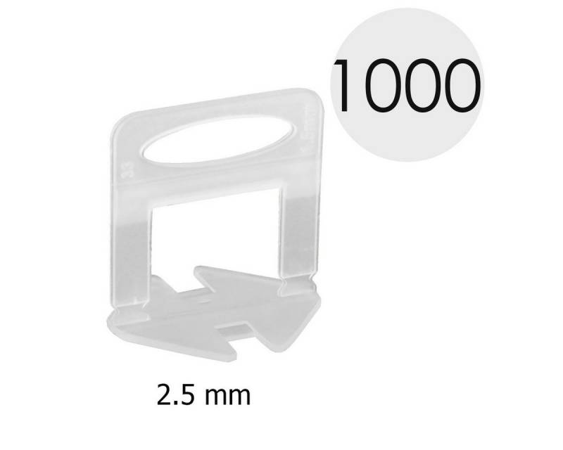 MidGard Fliesenkreuz Nivelliersystem Fliesen-Verlegehilfe Zuglaschen Nivellier Laschen (1000-St) von MidGard