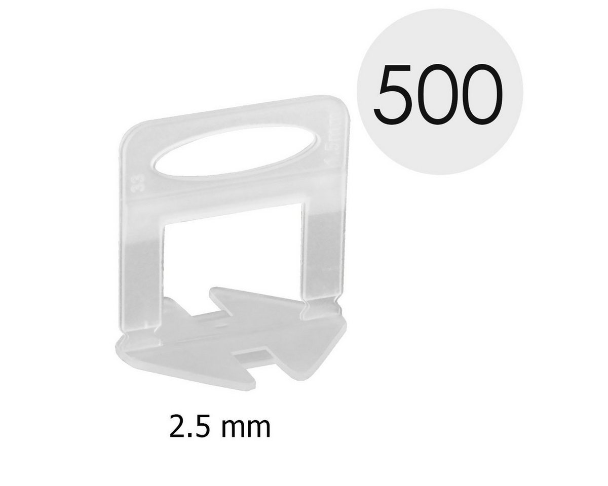 MidGard Fliesenkreuz Nivelliersystem Fliesen-Verlegehilfe Zuglaschen Nivellier Laschen (500-St) von MidGard