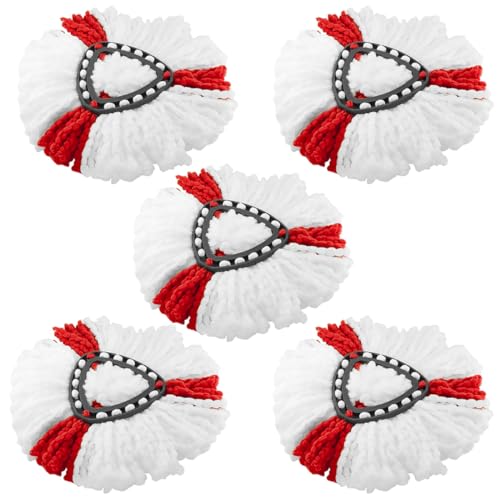 MidGard Wischmopp Ersatzmopp Ersatz-Mopp geeignet für Vileda Turbo 2in1 EasyWring&Clean, Ersatzkopf aus Mikrofaser für auch empfindlichen Boden 5 Stück von MidGard