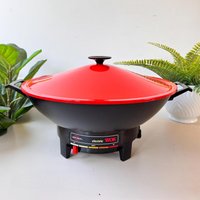 Vintage 1980Er Jahre West Bend Electric 14 "Wok, Modell 79525Z, 6 Quart, Nib Retro Küchengerät, Originalverpackung, Metallgestelle Inklusive von MidMayVintage